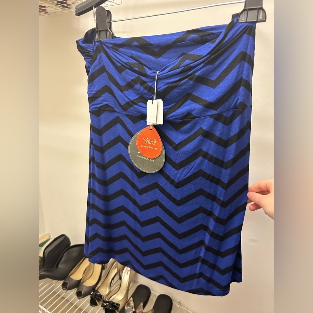 Blue and black skirt